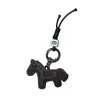Llavero Colgante de Cuero de Dibujos Animados Caballo Versátil Creativo Año del Caballo Decoración de Bolso Colgante Pequeño Accesorio de Cuero