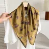 Lenço quadrado étnico de 70% algodão e linho, lenço de pescoço feminino estilo coreano, lenço de cabeça fino, lenço de veludo