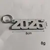 Llavero de Madera para Sublimación 2027 Transferencia de Calor Llavero de MDF Corcho Llavero Recubierto para Transferencia de Calor