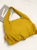 Bolsa tote casual estilo coreano con cierre de broche de presión tipo tapa abatible, con un ambiente relajado, plisado, simple y casual, adecuada para parejas, para ir al trabajo, bolso de hombro