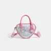 2026 design de nicho bolsa em formato de coração xadrez bolsa de mão com decoração de desenho animado fofa alça de ombro ajustável bolsa pequena transversal