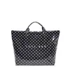 Bolsa de Hombro Gran Capacidad para Mujer Verano Lunares Estilo Coreano Bolsa de Gelatina Transparente de PVC para el Trabajo y los Viajes Bolso de Mano para Mujer