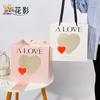 Oferta especial bolso de mano love con ventana abierta cuadrada bolsa pequeña de incienso bolsa transparente de PVC bolsa con marco de cristal cuadrado de red
