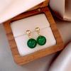 Pendientes de plata S925 con forma de aguja, estilo coreano, sencillos, elegantes, con personalidad de nicho, de perlas, de alta gama, ligeros y lujosos, para mujer, al por mayor