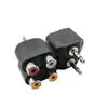 3.5 Cabeza de conversión de audio estéreo Flor de loto Revolution 3.5 doble rotación 2RCA hembra 3.5 uno a dos Flor de loto