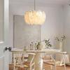 Lámpara de Restaurante Niebla de Nube Ambiente de Sala de Estar Francesa Moderna Casual Lámpara Principal de Dormitorio Candelabro de Vidrio Nuevo 2025