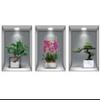 Pegatina de pared con marco de fotos 3D de simulación de flores y plantas verdes, para dormitorio, sala de estar, TV, fondo, autoadhesiva