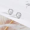Brincos Qingquan Brincos Femininos 925 Sterling Silver Elegante Simples Brincos de Diamante Estilo Coreano Estilo Fresco Mori Brincos