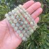 Pulseira de pedra de uva natural transfronteiriça joias com contas de pedra preciosa natural verde transparente pulseira tecida à mão em estoque