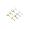 Arete de Ojo de Oveja de Color Conservante Rellenado de Oro de 14K Anillo Colgante de Tornillo de 9 Pines Círculo Colgante Accesorios para Joyería DIY Hechos a Mano