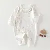 Ropa para bebés y niños Anyang, mameluco de algodón puro para todas las estaciones, enterizo para bebé, ropa casual para casa