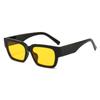 Óculos de sol de armação quadrada pequena, óculos de sol de perna larga pretos planos de comércio exterior, óculos de sol personalizados, atacado, óculos de sol masculinos e femininos transfronteiriços