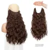 Peluca europea y americana transfronteriza de una pieza, multi-volumen, extensión de cabello en forma de U, peluca de línea de pesca femenina, cabello largo rizado invisible en stock