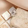 Anillos de Acero de Titanio Europeos y Americanos de Moda con Diseños Geométricos de Plantas, Frutas, Fresas, Espigas de Trigo y Estrellas de Cinco Puntas, Anillos Abiertos Ajustables