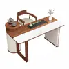 Mesa de centro moderna minimalista para balcón con tapa de losa de roca, un juego de té lujoso y compacto para uso doméstico, con un nuevo diseño de estilo chino para mesas y sillas de balcón