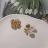 Zhen Tu Outono/Inverno Novo Acrílico Gradiente Flor de Quatro Pétalas Pétala Acessórios DIY Feito à Mão Estilo Antigo Hanfu Pente de Cabelo