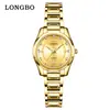 Reloj LONGBO de Pareja para Negocios con Incrustaciones de Diamante, Correa de Acero, Cuarzo Resistente al Agua, Reloj de Pareja para Hombre y Mujer, Reloj de Pulsera de Regalo