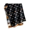 Bufanda de Imitación Cachemir con Dibujo Animado Retro de Cachorro para Mujer, Calentador de Cuello Jacquard de Doble Cara de Perro Salchicha Lindo para Otoño e Invierno