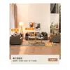 Sofá para Apartamentos Pequeños, Estilo Nórdico Crema, Tela Técnica, Piel Resistente a Arañazos de Gato, de Dos o Tres Plazas, Sofá de Muelles para Sala de Estar, Popular en Línea