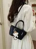 Bolsa transversal feminina retrô da moda, bolsa de tecido simples de cor sólida nicho, bolsa de ombro casual para o dia a dia, bolsa de mão para o trabalho