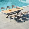 Mesas e cadeiras para pátio externo, mesas e cadeiras de chá ao ar livre, mesas de jantar comerciais de lazer para terraço externo, conjuntos de mesa e cadeira para jardim de villa