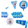 Líder Nacido Bebé Pequeño Jefe Decoración para Fiesta de Cumpleaños Suministros Sombrero de Fiesta Boss Baby Vaso de Papel Mantel