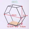 Estante Hexagonal de Pared, Hierro y Madera Maciza, Estante de Almacenamiento sin Taladro para Sala de Estar y Dormitorio, Estilo Minimalista Moderno