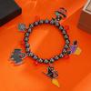 Conjunto de Pulseiras de Halloween Europeu e Americano Pulseira Divertida de Abóbora Fantasma Gato Caveira de Argila Polimérica Pulseira para Mulheres