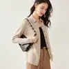 Cárdigan de Cachemira con Cuello Polo 2026 Nuevo Estilo Principios de Otoño para Mujer Elegante Ajustado de Manga Larga Suave Botones Abrigo de Lana