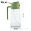 Botella Portátil de Aceite en Spray, Botella de Aceite de Vidrio de Doble Propósito para Rociar y Verter, Botella de Aceite en Spray con Niebla Libre de Aceite para Cocina del Hogar