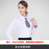 Camisa Profesional Blanca Pura de Manga Larga para Hombre y Mujer Vestido de Negocios Ropa de Trabajo Cuello Blanco Camisa de Camarero para Cafetería