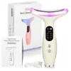 Nuevo Masajeador de Cuello de Luz de Siete Colores con Vibración y Temperatura Constante para Cuidado de Arrugas en el Cuello, Masaje Facial y Tratamiento de Belleza