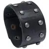 Pulsera de Cuero Retro Punk Europeo y Americano con Doble Fila de Remaches, Accesorio de Muñeca de Cuero Ancho Personalizado de Moda para Hombre, Suministro Transfronterizo