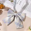Pajarita JK Estilo Universitario Femenino Uniforme de Niña Cuello Infantil Flor Gratis Pajarita para Foto de Graduación Camisa de Niño