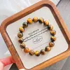 Pulsera Premium Natural de Piedra Ojo de Tigre Estilo Maillard Otoño e Invierno