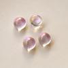 Aretes de parche plano semicirculares de 13 mm con color degradado semitransparente y sensación de cielo estrellado con purpurina, accesorios de joyería DIY para funda de teléfono