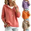 Moda europea y americana para mujer 2026, tienda independiente de Amazon, nueva sudadera con capucha de punto y cordón, suéter, prenda exterior holgada