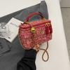 Bolso de Cadena de Moda Nicho Estilo Francés para Mujer 2024 Nuevo Estilo Bolso de Mano de Lana Estilo Chanel Bolso Cruzado Combinable