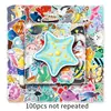 100 Hojas Graffiti Biológico de Haiyang Pegatina Decorativa Impermeable Personalizada para Laptop, Patineta, Motocicleta, Coche