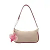 Bolso de Mano Cuadrado Pequeño Estilo Dulce de Moda Transfronterizo para Mujer, Nuevo Modelo Verano 2026, Bolso de Hombro Tejido de Paja con Bloques de Color, Bolso de Hombro de Moda