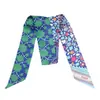 Pañuelo de Imitación Seda Estilo Coreano para Mujer, Decoración de Cuello de Aeromoza de Verano, Pañuelo para Atar Asas de Bolso, Cinta Larga Fina, Venta al por Mayor