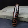 Atacado de fábrica Pingente de contas do céu de nove olhos de ágata de Xizang estilo étnico retrô desgastado colar de jade com contas do céu para homens e mulheres