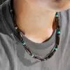 Novo Colar Pena Bronze Zen Chinês Feminino Estilo Étnico Boêmio Camada Dupla Corrente Longa para Suéter Acessórios