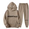 FEAR OF GOD ESSENTIALS conjunto de suéter para casal masculino e feminino linha dupla moda urbana marca outono e inverno conjunto de duas peças