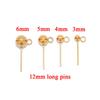 Acero Inoxidable Chapado Color Dorado 18K Conserva el Color Perla Redonda Pin de Soldadura Aro Pendientes Pendientes DIY Accesorios para Orejas Broches para Orejas Joyería Transfronteriza Pines