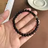Pulsera de Palisandro Indio de Hoja Pequeña con Cuentas de Sándalo Combinada con Jade Hetian, Joyería Unisex, Pulsera de Pareja, Estilo Chino, Diseño Simple