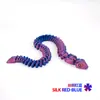 Adorno Mecánico de Serpiente Víbora Año del Serpiente Impreso en 3D con Articulaciones Móviles, Dibujo Animado de Serpiente Articulado Modelo de Juguete Regalo Pieza de Exhibición
