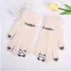 Guantes de Invierno para Mujer de Terciopelo Engrosados Estudiantes Resistentes al Frío Cálidos Lindos para Ciclismo de Mujer de Cinco Dedos Pantalla Táctil de Algodón
