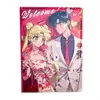 Rojo Rosado Pareja Hermosa Chica 16K Cuaderno Anime Dibujos Animados Página a Todo Color Libro de Mano Bloc de Notas Estudiante Diario