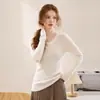 Nuevo Estilo Otoño e Invierno 2026 Suéter de Cachemira 100% de Color Sólido con Cuello en V para Mujer Ropa de Trabajo Suéter de Punto de Manga Larga para Mujer